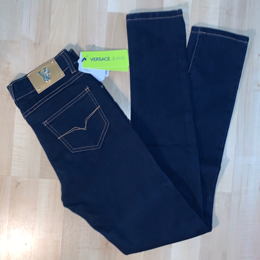 HOST ✅ VERSACE JEANS Couture Dark Indigo Stretch Skinnies